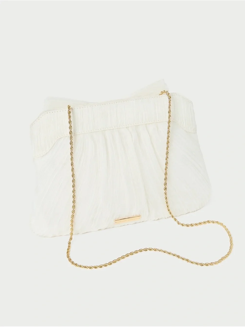 Loeffler Randall Dahlia Pearl Pleated Bow Heel & Rayne Pearl Bow Clutch - NEW